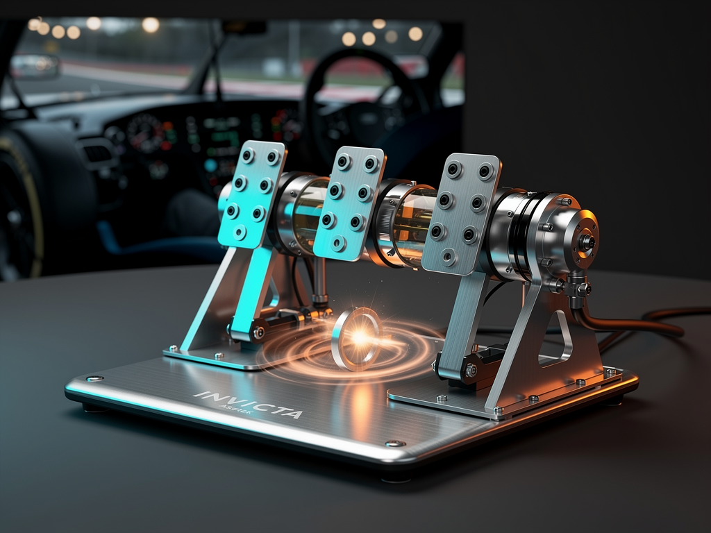 ASetek Invicta Pedale mit hydraulischem Brems- und Kupplungsgefühl im Simracing