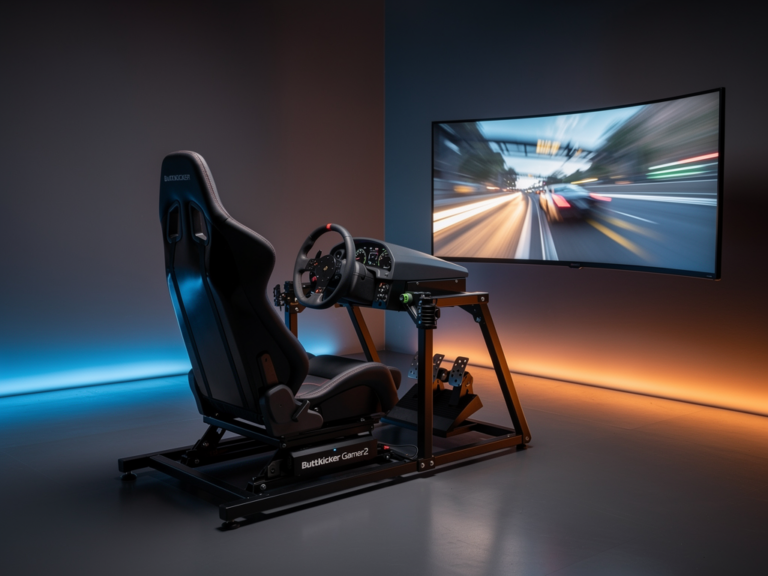 Buttkicker Gamer2 Haptik-Sitz mit kräftigen Vibrationen für immersives Simracing
