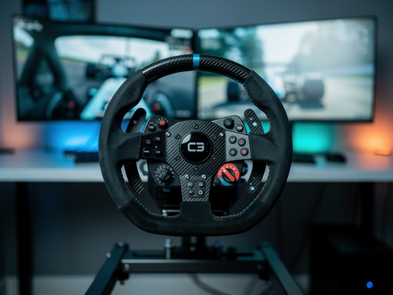 Cube Controls GT Pro OMP Simracing Lenkrad mit Carbon und Alcantara Designs