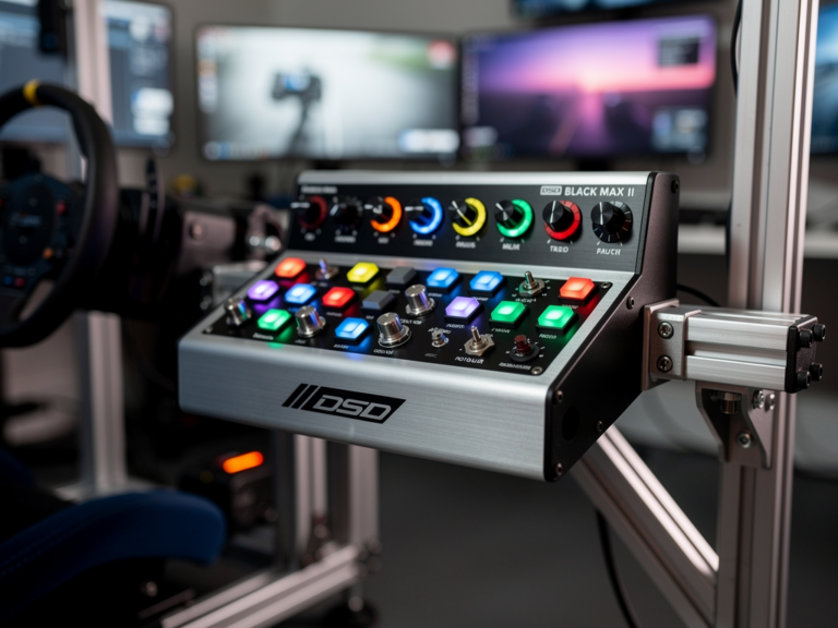 DSD Black Max II langlebige hochwertige Button Box für Simracing Cockpits