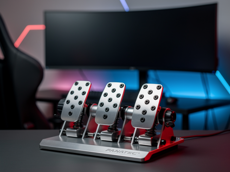 Fanatec ClubSport Pedals V3 mit Load Cell Bremse im Simracing Einsatz