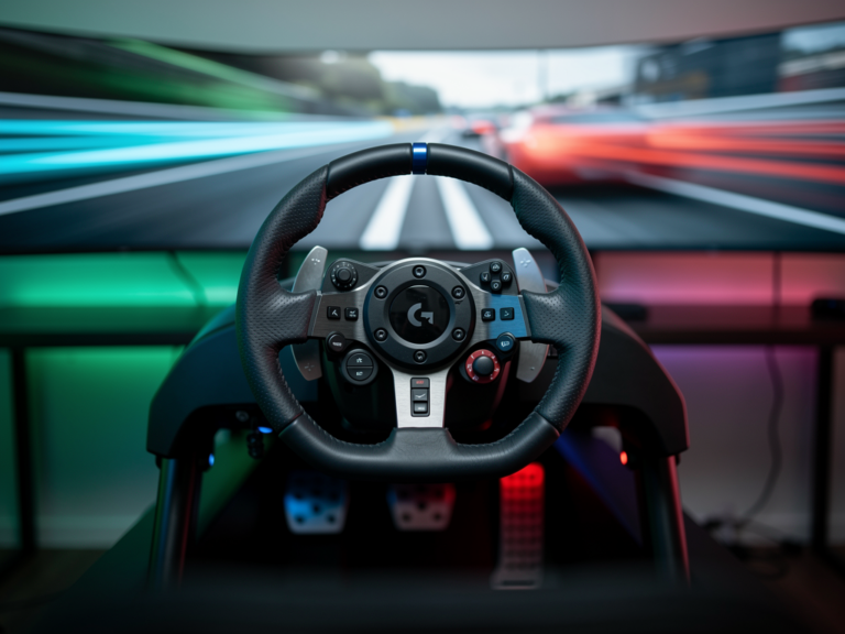 Logitech G29 Lenkrad und Pedale im Simracing Test für Einsteiger