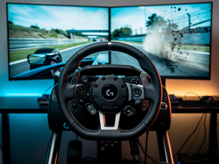 Logitech G923 Lenkrad mit Trueforce Feedback im Simracing Testbericht