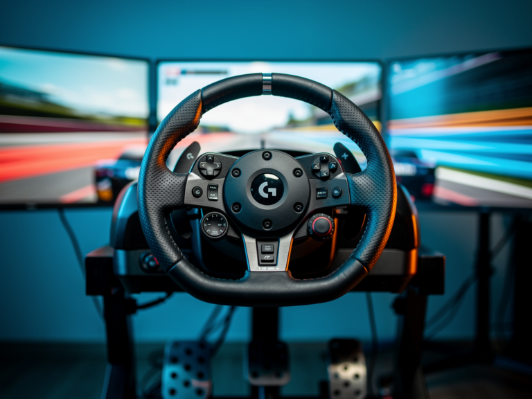 Logitech G923 TRUEFORCE Simracing Lenkrad mit realistischem Force-Feedback und hochwertiger Verarbeitung
