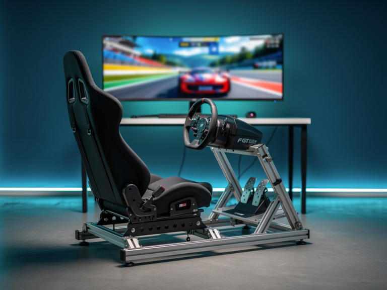 Next Level Racing F-GT Elite Simracing Cockpit mit hohem Komfort und flexibler Bauweise